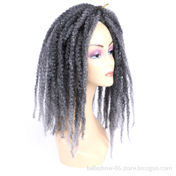 Hot sell 20 inch 110g afro kinky curly twist braiding hair wholesale marley hair